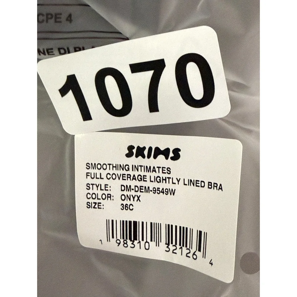 SKIMS Smoothing Full Coverage Bra Onyx‎ 36C NWT - Picture 11 of 11